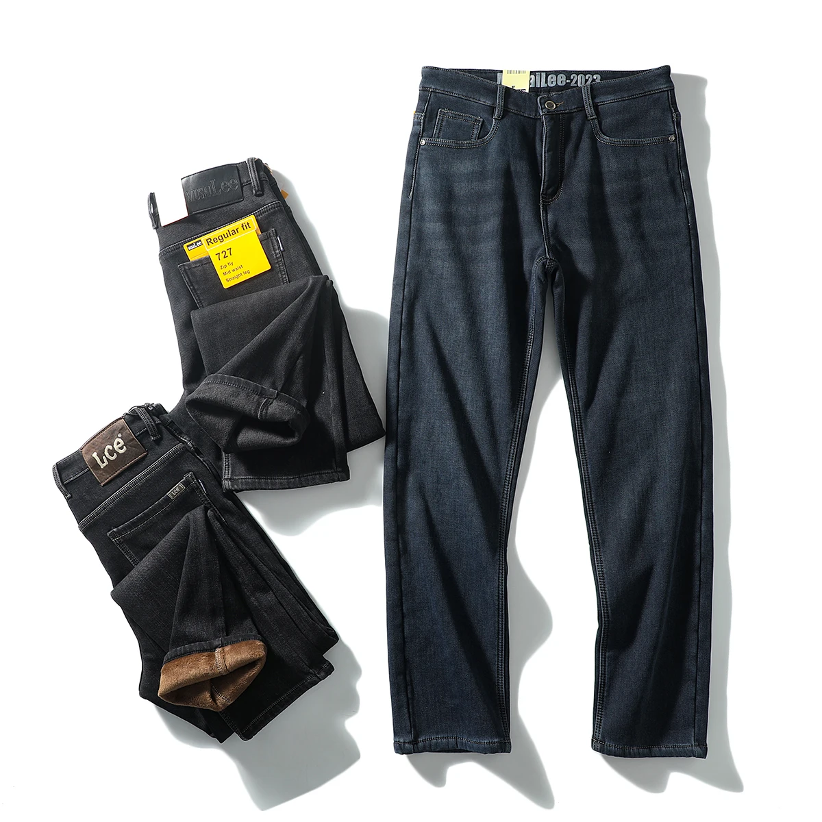 Thiened Fce Lined Straight Leg Men's Jeans Winter Commute Warm Versatile Thiened Soft Elastic Modern Sle Long Pants
Thiened Fce Lined Straight Leg Men's Jeans Winter Commute Warm Versatile Thiened Soft Elastic Modern Sle Long Pants