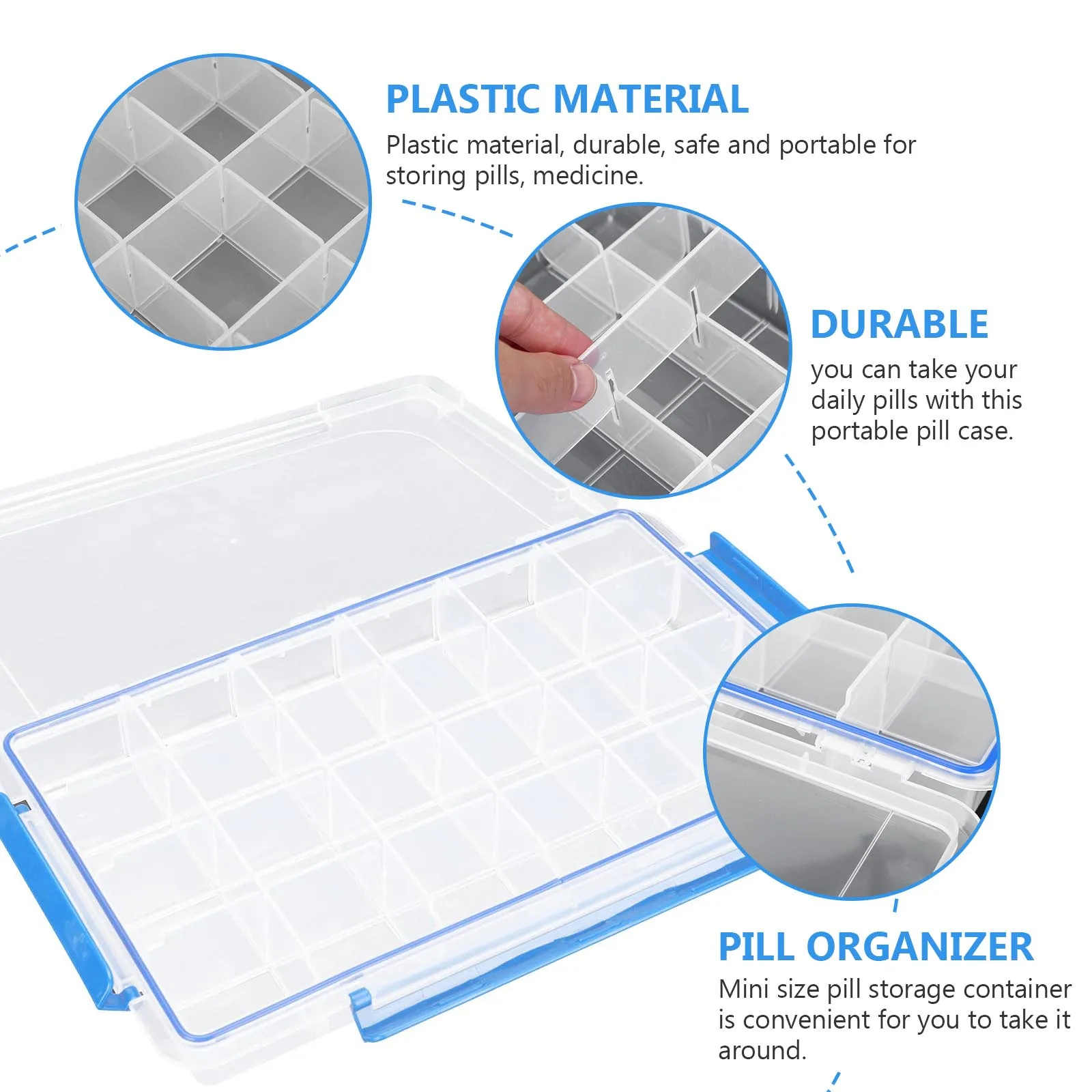 1Pcs Plastic Medicine Travel Organizer Pill Container Durable Portable Storage Box Plastic Medicine Box Container
1Pcs Plastic Medicine Travel Organizer Pill Container Durable Portable Storage Box Plastic Medicine Box Container