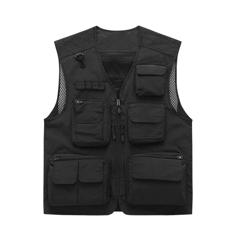 2024 Summer Cargo Vest Summer Mesh Breathable Multi pocket Tactical Hiking Fishing Tank Top Outdoor V-neck Sleeveless Jacket
2024 Summer Cargo Vest Summer Mesh Breathable Multi pocket Tactical Hiking Fishing Tank Top Outdoor V-neck Sleeveless Jacket
