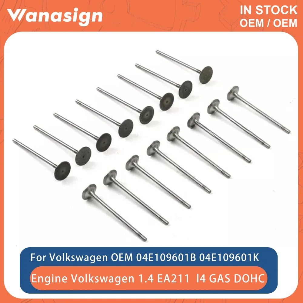 Engine Intake & Exhaust Valve Set Fit 1.4 L For Volkswagen Golf Audi A1 A3 CZC CXS CJZ Skoda 1.4L EA211 l4 GAS DOHC 04E109601B
Engine Intake & Exhaust Valve Set Fit 1.4 L For Volkswagen Golf Audi A1 A3 CZC CXS CJZ Skoda 1.4L EA211 l4 GAS DOHC 04E109601B