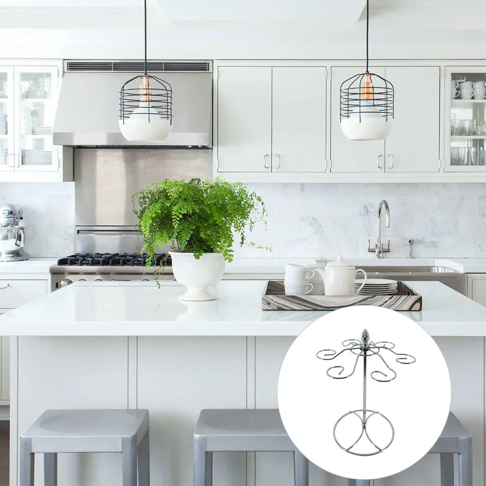 Glass Holder Goblet Hanging Stand Iron Wire Goblet Shelf Silver Color Kitchen Bar Counter Storage Organizer
Glass Holder Goblet Hanging Stand Iron Wire Goblet Shelf Silver Color Kitchen Bar Counter Storage Organizer