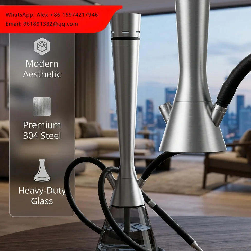 Luxury Double-Tube Aluminum Alloy Hookah Shisha Water Pipe 23 Inches Includes Liquid & Charcoal Wholesale
Luxury Double-Tube Aluminum Alloy Hookah Shisha Water Pipe 23 Inches Includes Liquid & Charcoal Wholesale