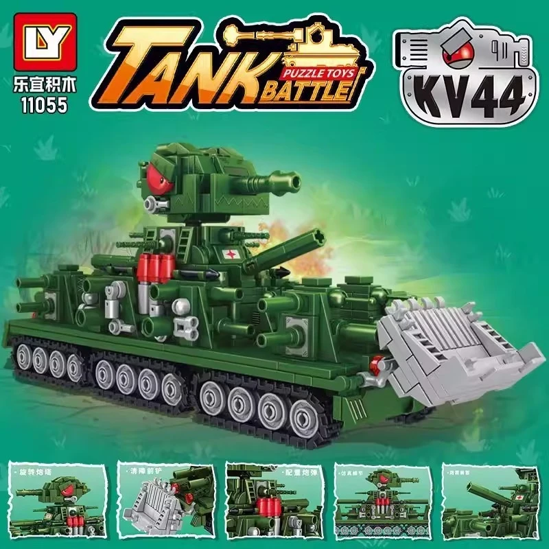 LEYI KV-44 Super Heavy Tank Building Blocks, 905+PCS Military Mecha Model, DIY Assembly Puzzle Toy Gift for Boys
LEYI KV-44 Super Heavy Tank Building Blocks, 905+PCS Military Mecha Model, DIY Assembly Puzzle Toy Gift for Boys