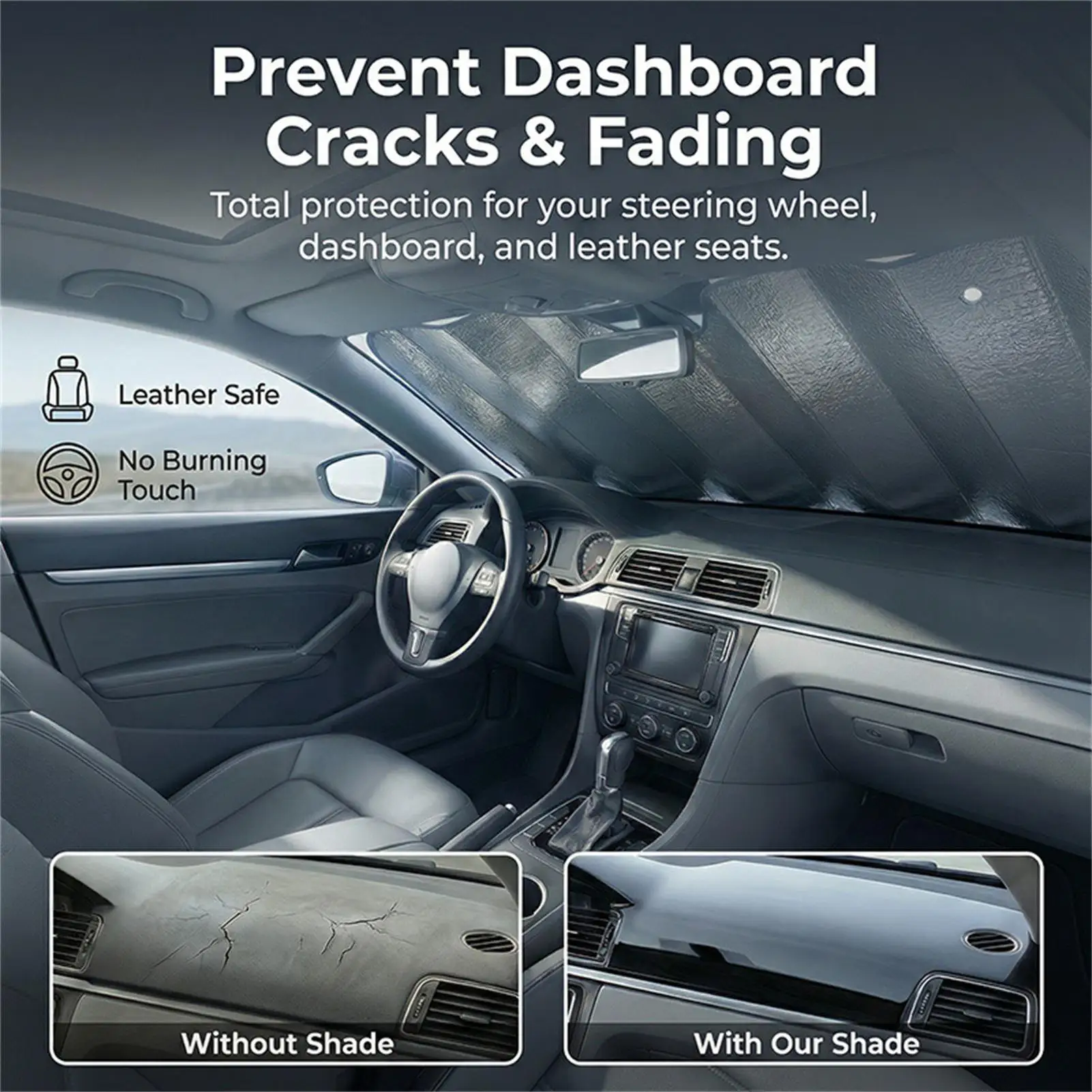 Sun Shield For Car Windshield Foldable Accordion Large Visor Car Front Window Shades For SUV Trucks Vehicles Dashboard Interior
Sun Shield For Car Windshield Foldable Accordion Large Visor Car Front Window Shades For SUV Trucks Vehicles Dashboard Interior