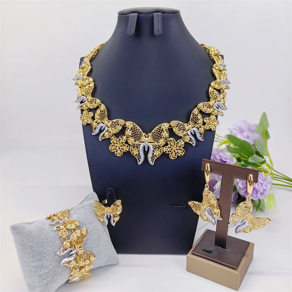 STAR Italian Gold Plated Jewelry Sets Wedding Dubai Choker Necklace Bracelet Earring Ring Nigerian Bridal Set African Jewelery
STAR Italian Gold Plated Jewelry Sets Wedding Dubai Choker Necklace Bracelet Earring Ring Nigerian Bridal Set African Jewelery