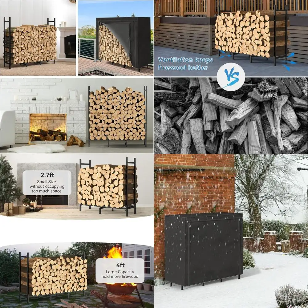 Уличная стойка для дров с чехлом, водонепроницаемое хранилище для древесины, регулируемый держатель для дров, сверхпрочный держатель для дров и металлический контейнер для пиломатериалов
Уличная стойка для дров с чехлом, водонепроницаемое хранилище для древесины, регулируемый держатель для дров, сверхпрочный держатель для дров и металлический контейнер для пиломатериалов