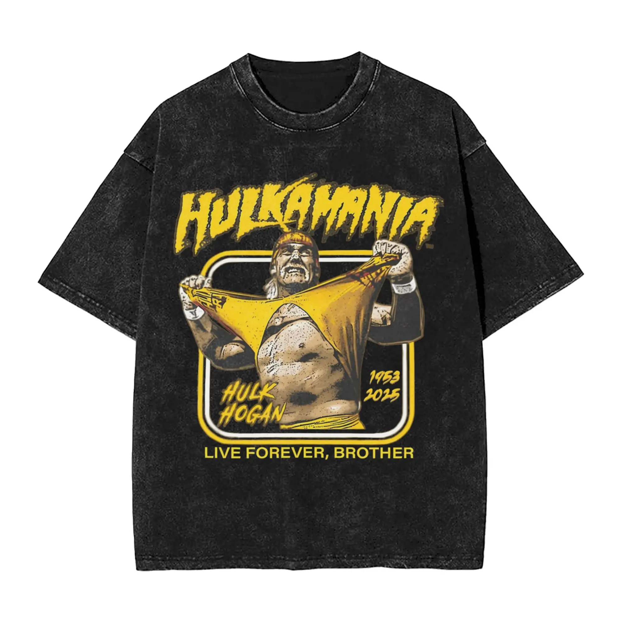 Hukamania Live Forever 1953 - 2025 Hulk Hogan Washed T Shirt Vintage Streetwear for Men Women Hiphop T-Shirts Tee 100% Cotton
Hukamania Live Forever 1953 - 2025 Hulk Hogan Washed T Shirt Vintage Streetwear for Men Women Hiphop T-Shirts Tee 100% Cotton