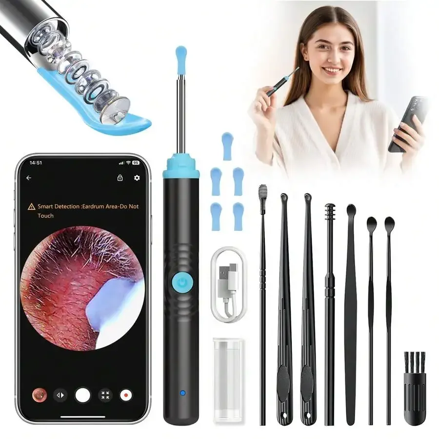 Ear Wax Borescope With Ear Camera, Ear Wax Remover,Ear Cleaner,Waxing Wax Kit,Ear Wax Remover Camera,Otoscopio,Limpiador De Oídos,Earwax Removal Tool, Ear Cleaner Kit, Ear Cleaning 8 Piece Kit, Ear Wax Remover With 6 LED Lights, Rechargeable Visu
Ear Wax Borescope With Ear Camera, Ear Wax Remover,Ear Cleaner,Waxing Wax Kit,Ear Wax Remover Camera,Otoscopio,Limpiador De Oídos,Earwax Removal Tool, Ear Cleaner Kit, Ear Cleaning 8 Piece Kit, Ear Wax Remover With 6 LED Lights, Rechargeable Visu