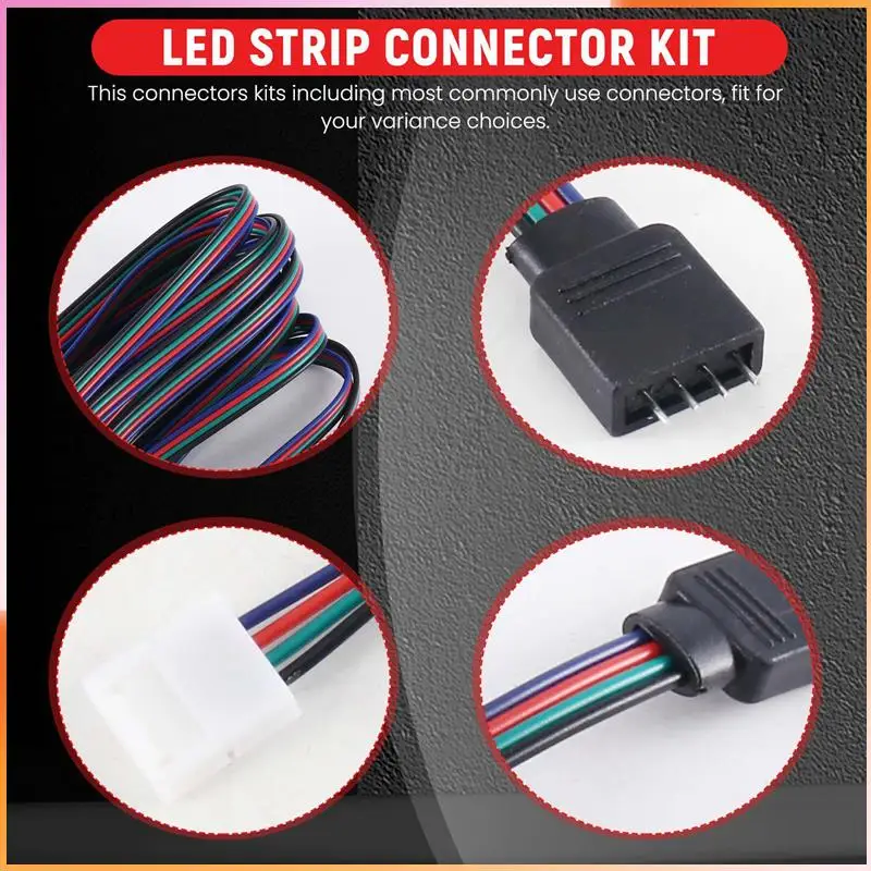 A93Z 16.4FT(5M) 4-Pin RGB LED Strip Extension Cable,LED Strips Connectors Kits For 5050 Flexible RGB LED Strip Light
A93Z 16.4FT(5M) 4-Pin RGB LED Strip Extension Cable,LED Strips Connectors Kits For 5050 Flexible RGB LED Strip Light