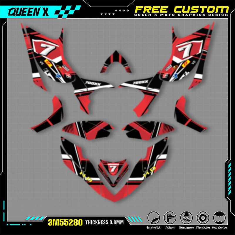 Queen X MOTOR For Honda 2008 2009 TRX700 XX Customize Motorcycle Graphics Decals Stickers Kits 001
Queen X MOTOR For Honda 2008 2009 TRX700 XX Customize Motorcycle Graphics Decals Stickers Kits 001