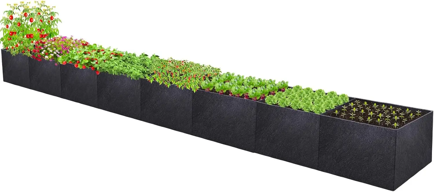 16x2x1ft Fabric Raised Garden Bed - Outdoor Planter Box Non-Woven Fabric Patio Planting Bed Garden Grow Bed Bag for Grow
16x2x1ft Fabric Raised Garden Bed - Outdoor Planter Box Non-Woven Fabric Patio Planting Bed Garden Grow Bed Bag for Grow