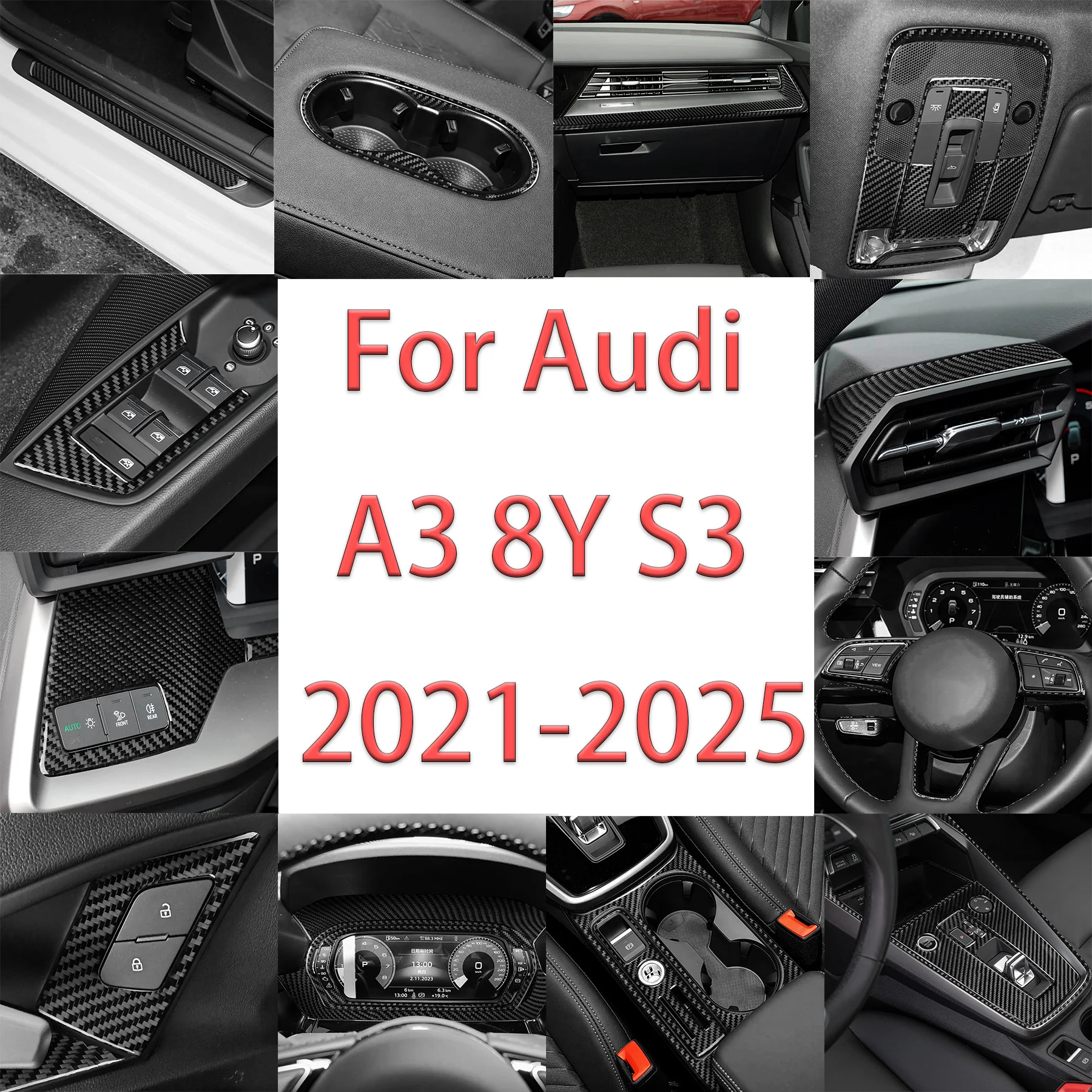 Car Door Buttons Speedometer Steering Light Panel For Audi A3 8Y S3 2021-2025 Carbon Fiber Interior Accessories Stickers
Car Door Buttons Speedometer Steering Light Panel For Audi A3 8Y S3 2021-2025 Carbon Fiber Interior Accessories Stickers