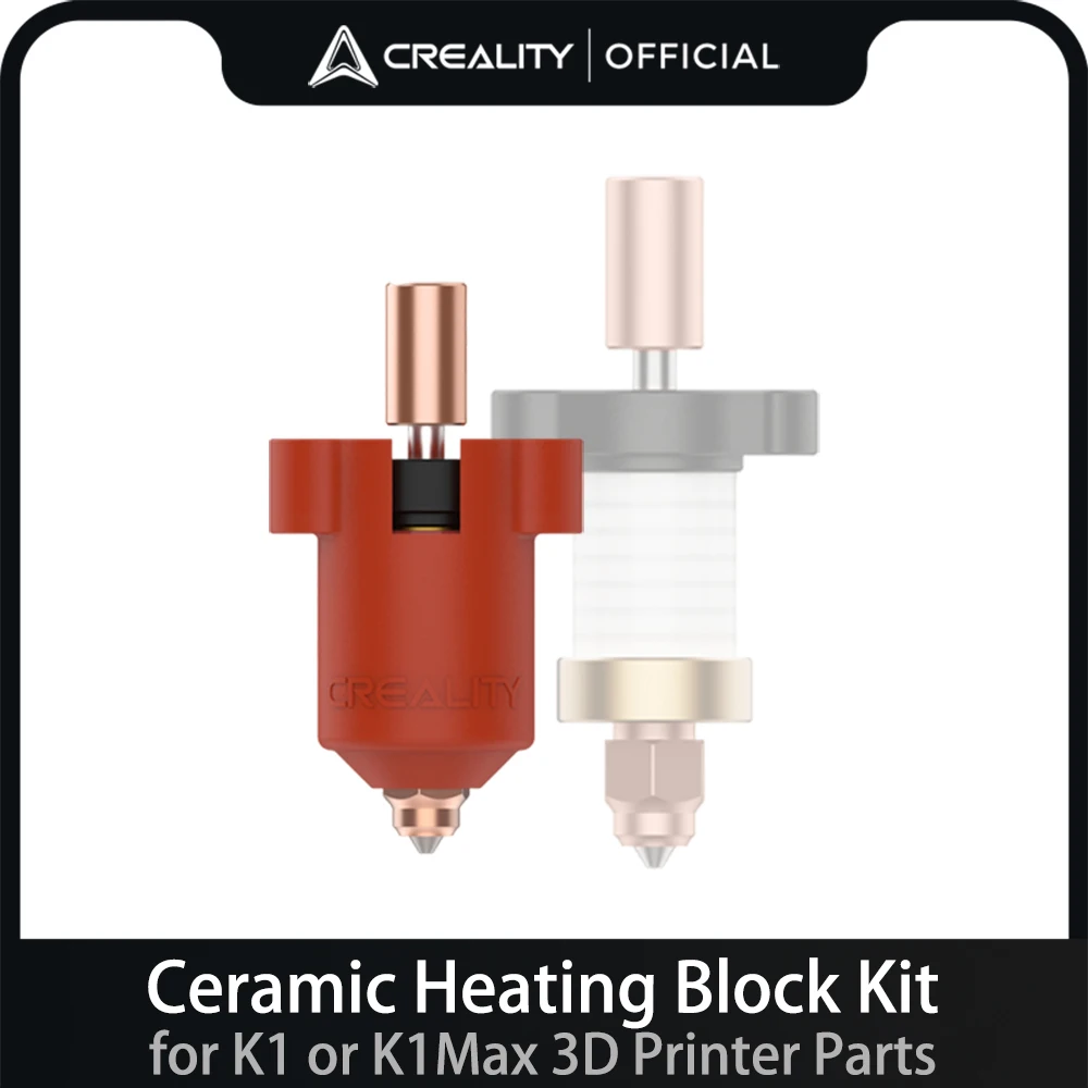 Комплект керамических нагревательных блоков Creality K1 Max 300 ° C Высокая термостойкость Печать с высоким расходом для деталей 3D-принтера K1 или K1Max
Комплект керамических нагревательных блоков Creality K1 Max 300 ° C Высокая термостойкость Печать с высоким расходом для деталей 3D-принтера K1 или K1Max