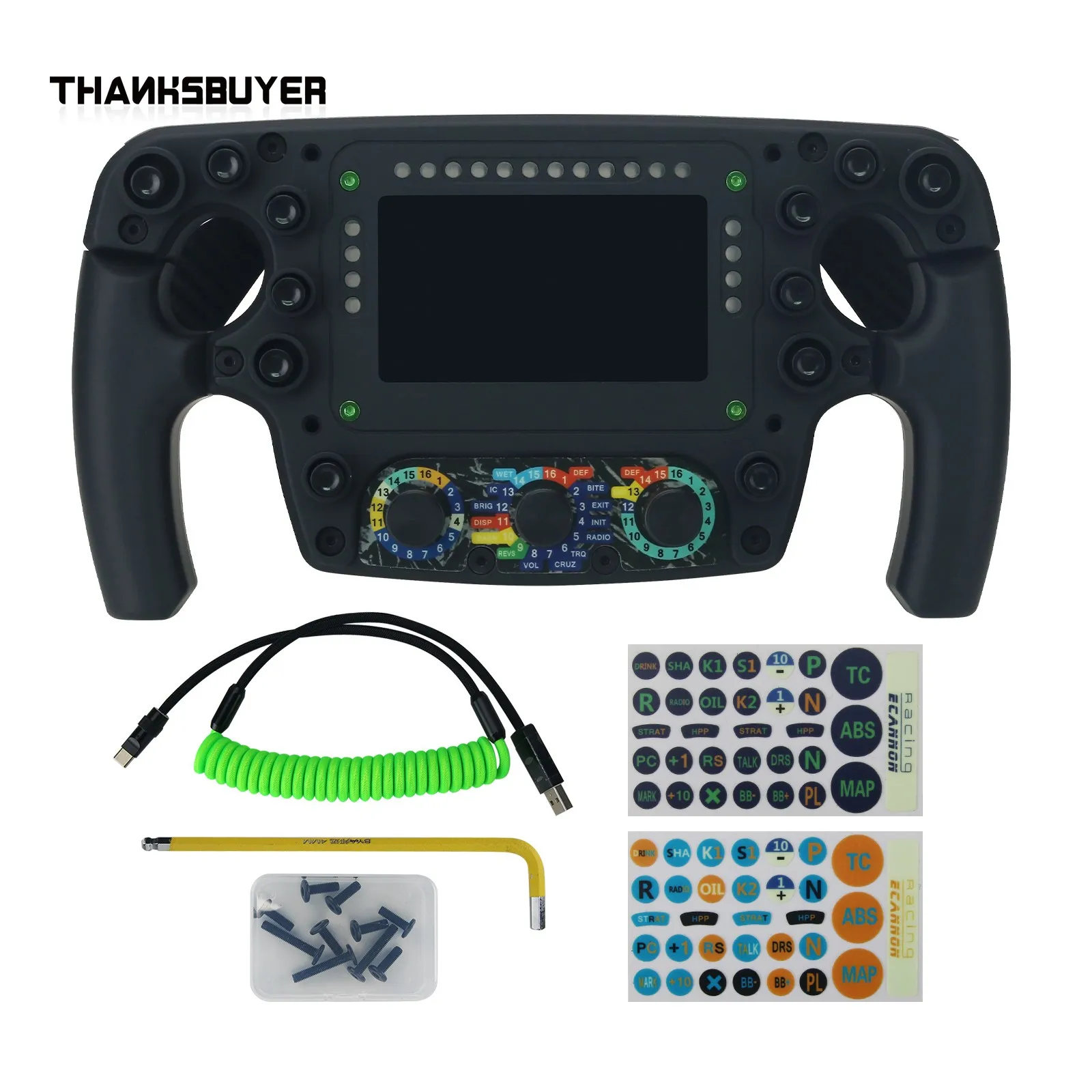 Рулевое колесо ECANNON ECF2 Formula для Logitech Thrustmaster
Рулевое колесо ECANNON ECF2 Formula для Logitech Thrustmaster