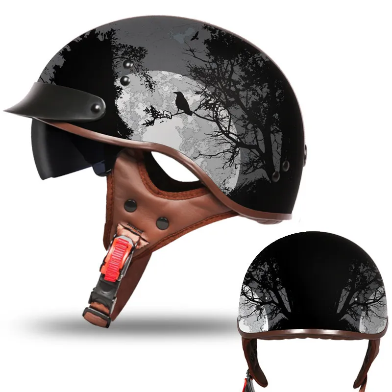 Impact-Resistant Half Face Helmet Vintage Cafe Racer Comfortable Ece High-Density Cushioning Breathable Locomotive Classic Casco
Impact-Resistant Half Face Helmet Vintage Cafe Racer Comfortable Ece High-Density Cushioning Breathable Locomotive Classic Casco