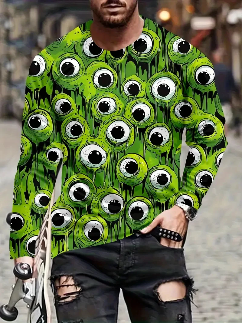 3D Printed Eyeball Graphic T Shirt For Men Personalty Pattern Tees Autumn Casual Long Sleeves O-Neck Tops Loose Unisex T-Shirts
3D Printed Eyeball Graphic T Shirt For Men Personalty Pattern Tees Autumn Casual Long Sleeves O-Neck Tops Loose Unisex T-Shirts