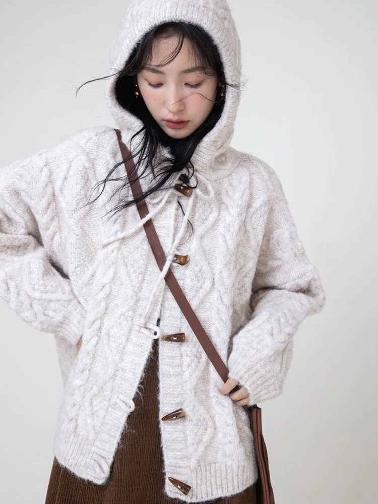 CHACHASTU Thiened Knitted Hat Sweater Coat Women's Autumn Winter Wheat Color Button Cardigan Warmth Feels Long Sve Regul...
CHACHASTU Thiened Knitted Hat Sweater Coat Women's Autumn Winter Wheat Color Button Cardigan Warmth Feels Long Sve Regul...