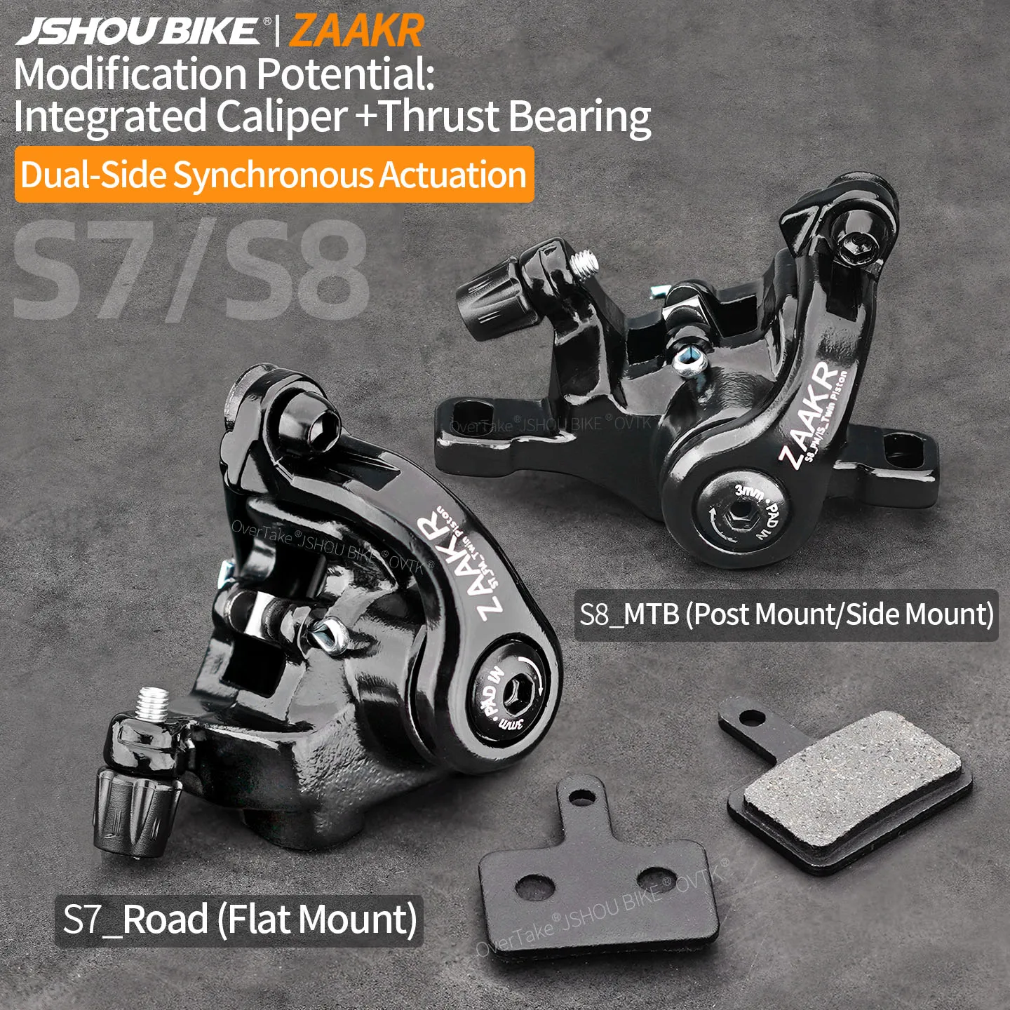 ZAAKR S7/S8 MTB/Road Bicycle Disc Brake Mechanical Wire Pull Disc Brake Aluminum alloy 140/160mm rotor by NUTT bike accessories
ZAAKR S7/S8 MTB/Road Bicycle Disc Brake Mechanical Wire Pull Disc Brake Aluminum alloy 140/160mm rotor by NUTT bike accessories