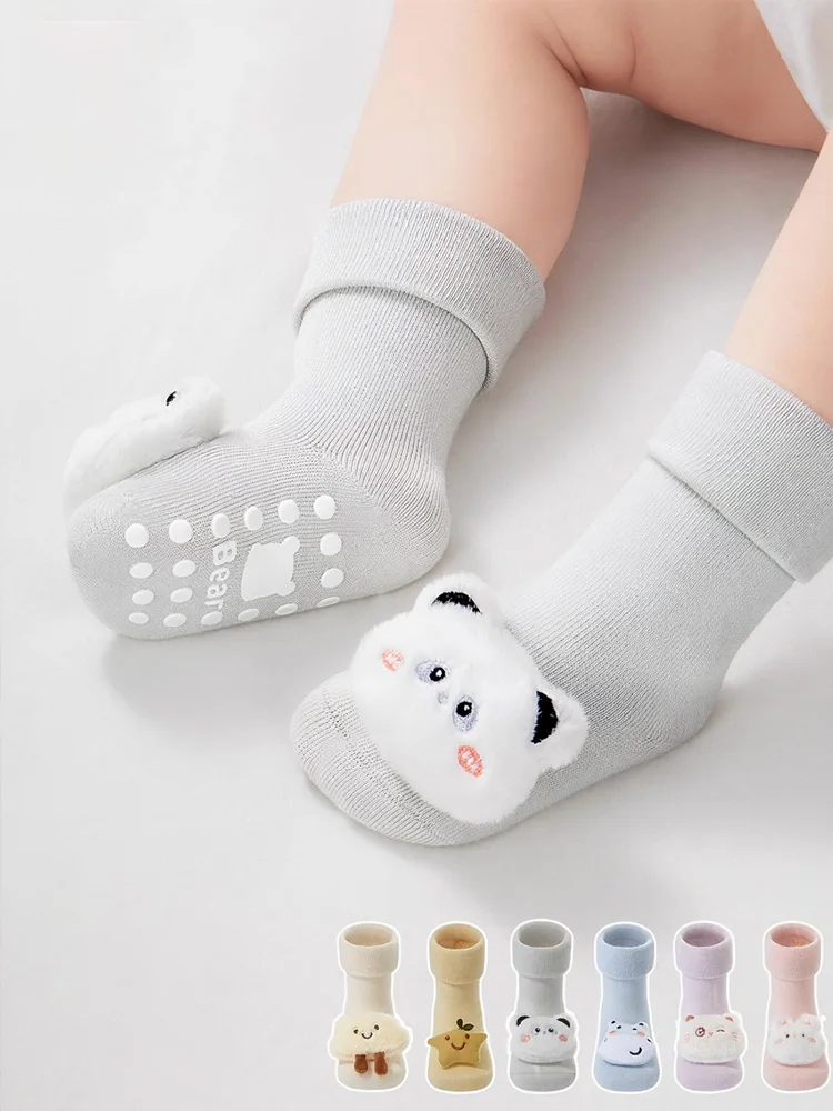 2 Pairs Toddler Baby Socks With Grips For Baby Warm Non Slip Socks Breathable Cute Cartoon Pattern Baby Socks 0-12M
2 Pairs Toddler Baby Socks With Grips For Baby Warm Non Slip Socks Breathable Cute Cartoon Pattern Baby Socks 0-12M