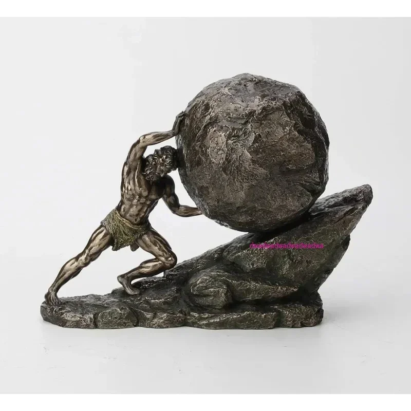 1/8 Inch Sisyphus and The Eternal Boulder Cold Cast Resin Bronze Finish Statue Home Decor
1/8 Inch Sisyphus and The Eternal Boulder Cold Cast Resin Bronze Finish Statue Home Decor