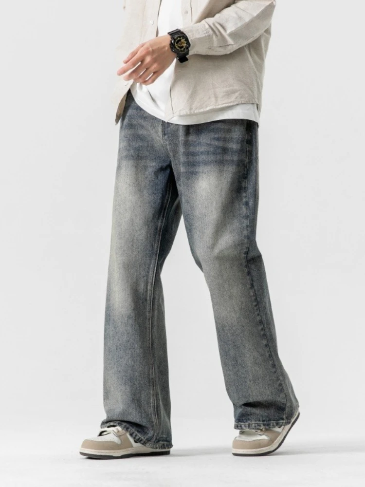 2025 Autumn Men's Jeans Loose Straight Vintage Korean Fashion Wide-leg Casual Trousers Streetwear Male Denim Pants
2025 Autumn Men's Jeans Loose Straight Vintage Korean Fashion Wide-leg Casual Trousers Streetwear Male Denim Pants