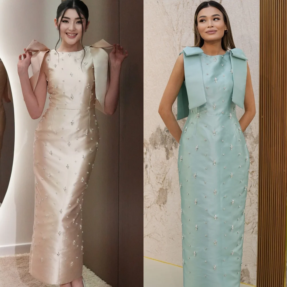 Customized Sexy Matching Rhinestone Bow Straight Scoop Neck Long Dresses Bespoke Occasion Dresses Exquisite Elegant Fashion
Customized Sexy Matching Rhinestone Bow Straight Scoop Neck Long Dresses Bespoke Occasion Dresses Exquisite Elegant Fashion