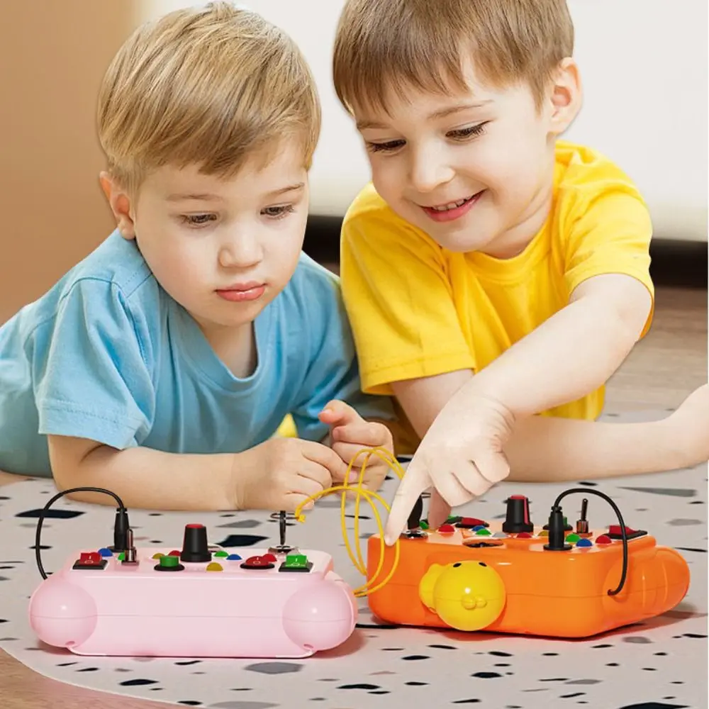Montessori Busy Board Sensory Educational Buttons Switches Sensory Board Switch Preschool Education with LED Light
Montessori Busy Board Sensory Educational Buttons Switches Sensory Board Switch Preschool Education with LED Light
