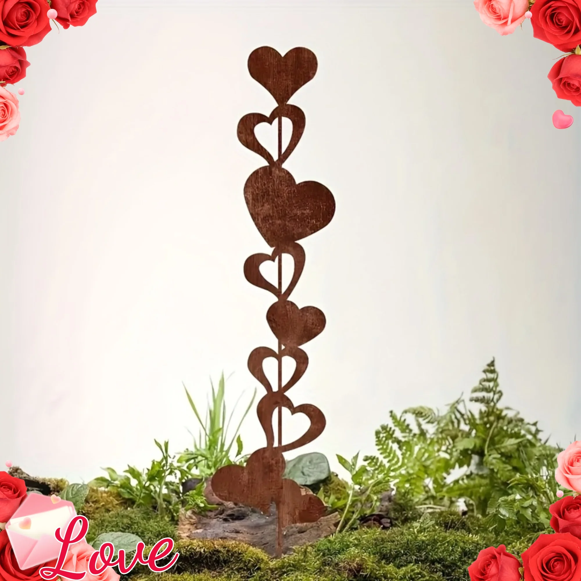 A Rustic-Style Heart-Shaped Garden Metal Decoration with Floral Design, Perfect for Mother's Day, Easter, Christmas, or as a Gift for Friends, for Balcony, Patio, or Garden Decoration
A Rustic-Style Heart-Shaped Garden Metal Decoration with Floral Design, Perfect for Mother's Day, Easter, Christmas, or as a Gift for Friends, for Balcony, Patio, or Garden Decoration