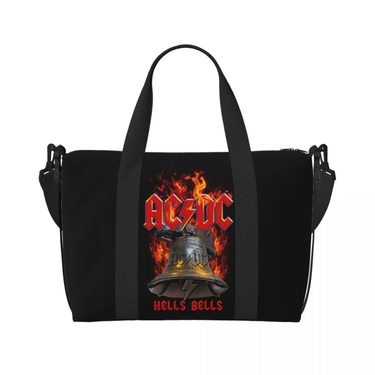 Custom AC DC Hells Bells Tote Bag for Women Big Capacity Retro Rock Heavy Metal Beach Gym Travel Bags
Custom AC DC Hells Bells Tote Bag for Women Big Capacity Retro Rock Heavy Metal Beach Gym Travel Bags