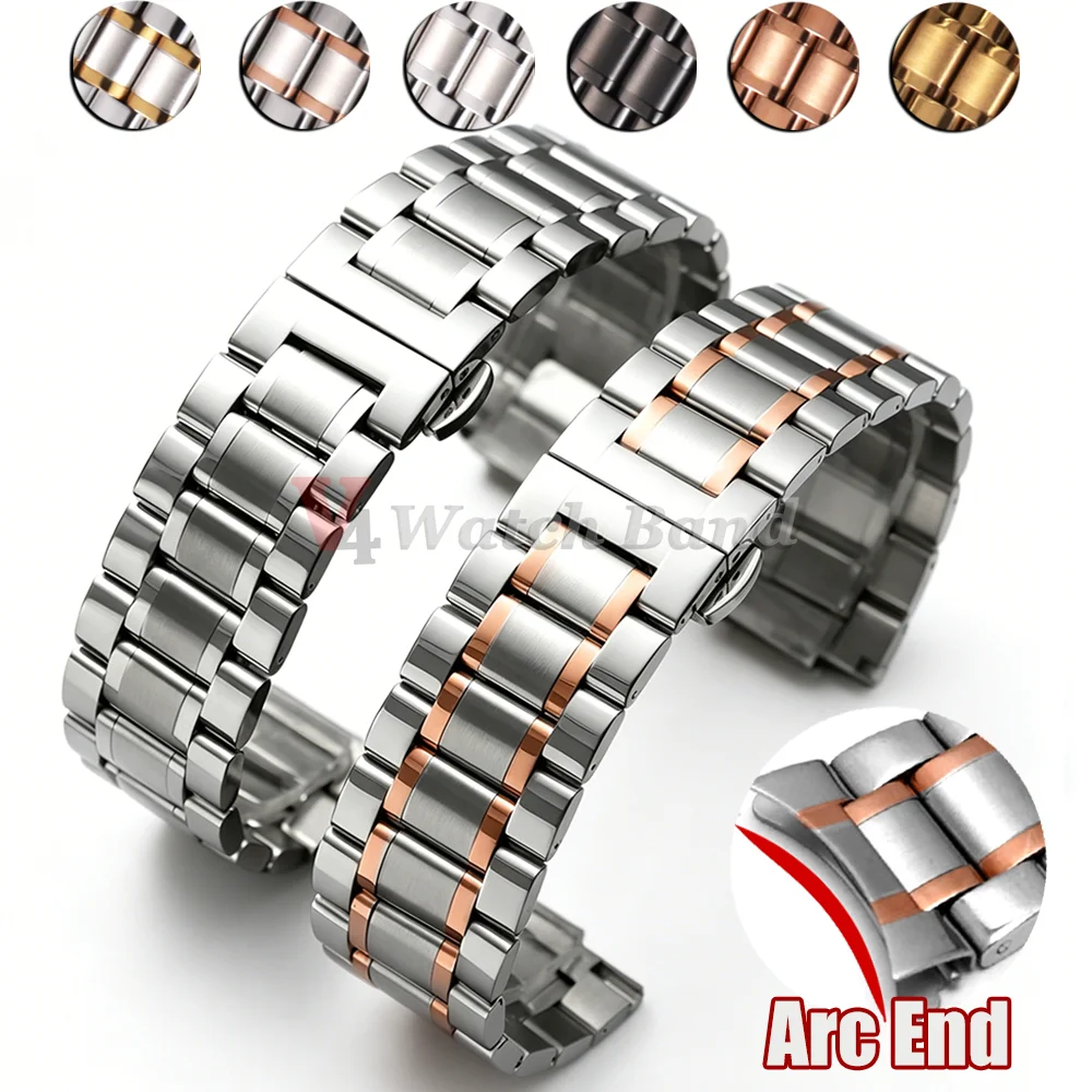 Butterfly Buckle Curved Arc Stainless Steel Strap for Tissot Watch Band 12/14/16/17/1821/23/24mm 20mm 22mm Universal Wristband
Butterfly Buckle Curved Arc Stainless Steel Strap for Tissot Watch Band 12/14/16/17/1821/23/24mm 20mm 22mm Universal Wristband