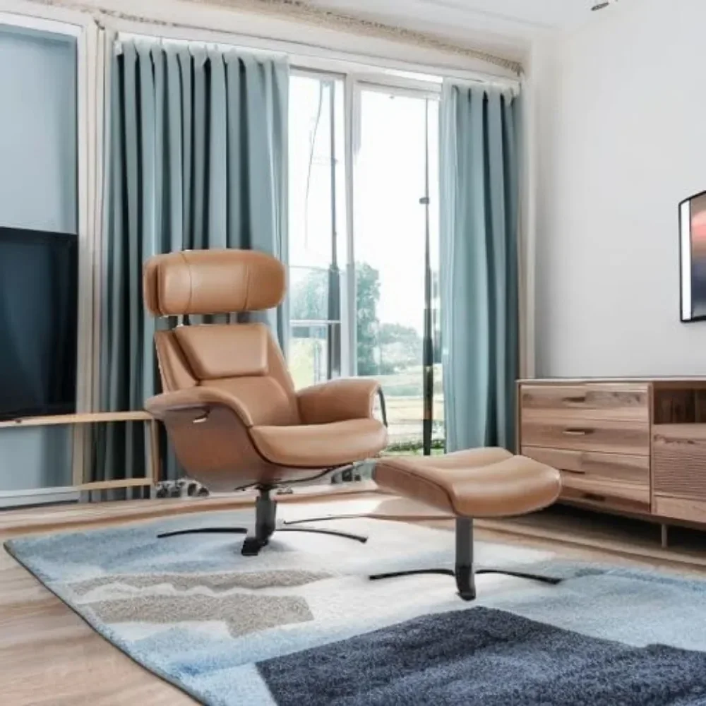 Chairs Genuine Leather Reclining Swivel Chair with Adjustable Headrest and Ottoman for Living Room,Saddle Suitable for offices
Chairs Genuine Leather Reclining Swivel Chair with Adjustable Headrest and Ottoman for Living Room,Saddle Suitable for offices