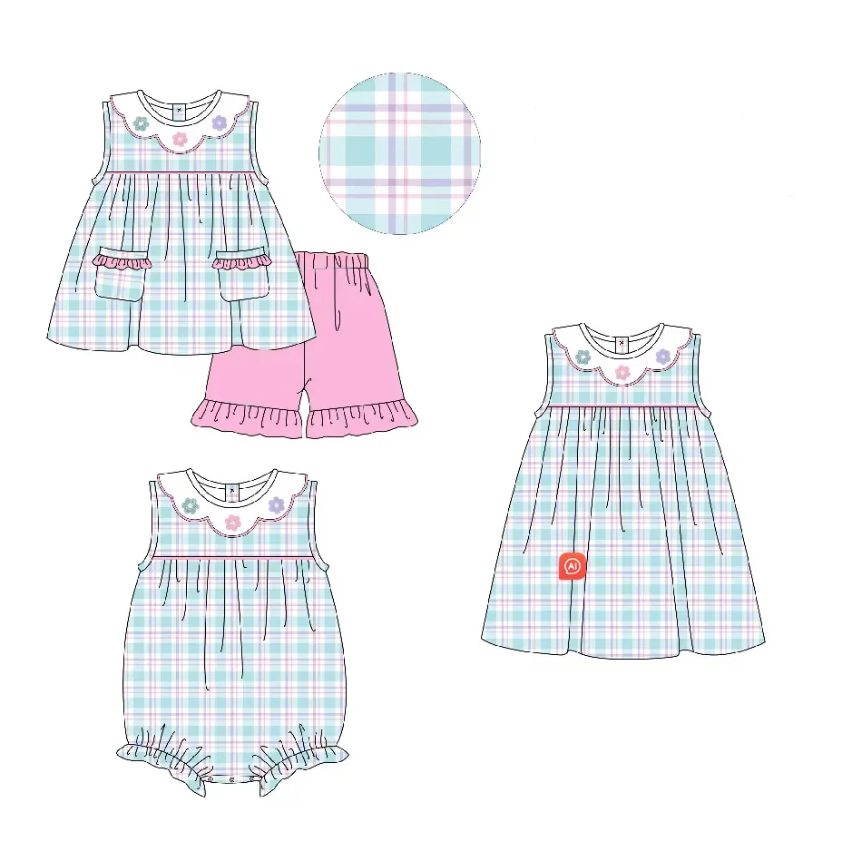 Boutique children's girl series sleeveless lace floral plaid printed shorts lace girl set baby romper girl dress
Boutique children's girl series sleeveless lace floral plaid printed shorts lace girl set baby romper girl dress