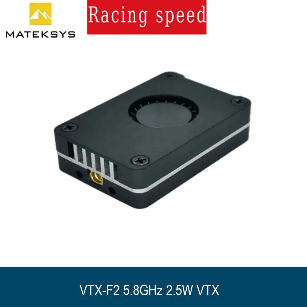 Matek VTX-F2 5.8GHz VTX – 2.5W High Power, 48CH, CNC Shell+Fan, 7-36V for RC FPV Long-Range
Matek VTX-F2 5.8GHz VTX – 2.5W High Power, 48CH, CNC Shell+Fan, 7-36V for RC FPV Long-Range