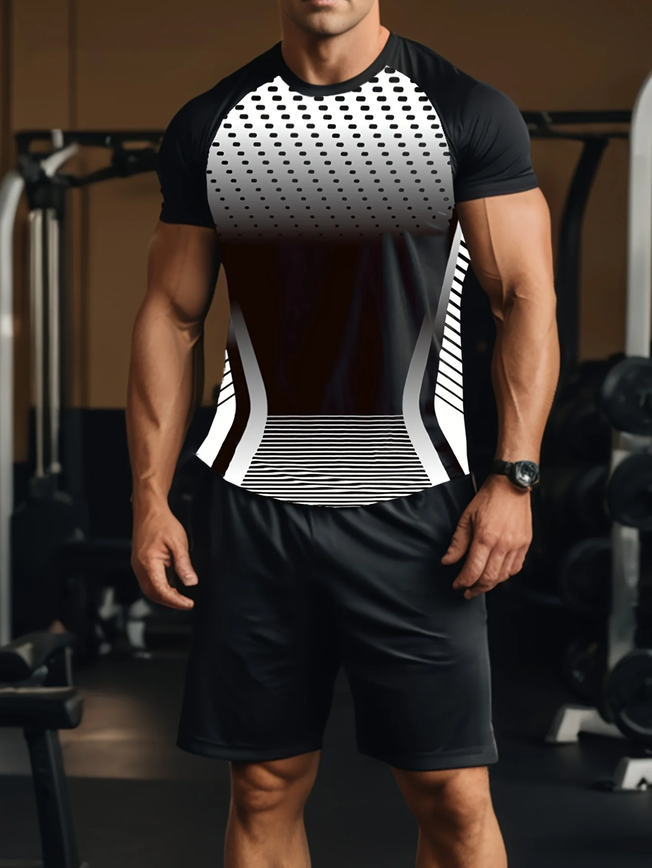 Men's Summer Short-Sleeve T-Shirt Gym Workout and Running T-Shirt Set Men's Plus Size Quick-Dry Mesh Sportswear Two-Piece Set
Men's Summer Short-Sleeve T-Shirt Gym Workout and Running T-Shirt Set Men's Plus Size Quick-Dry Mesh Sportswear Two-Piece Set