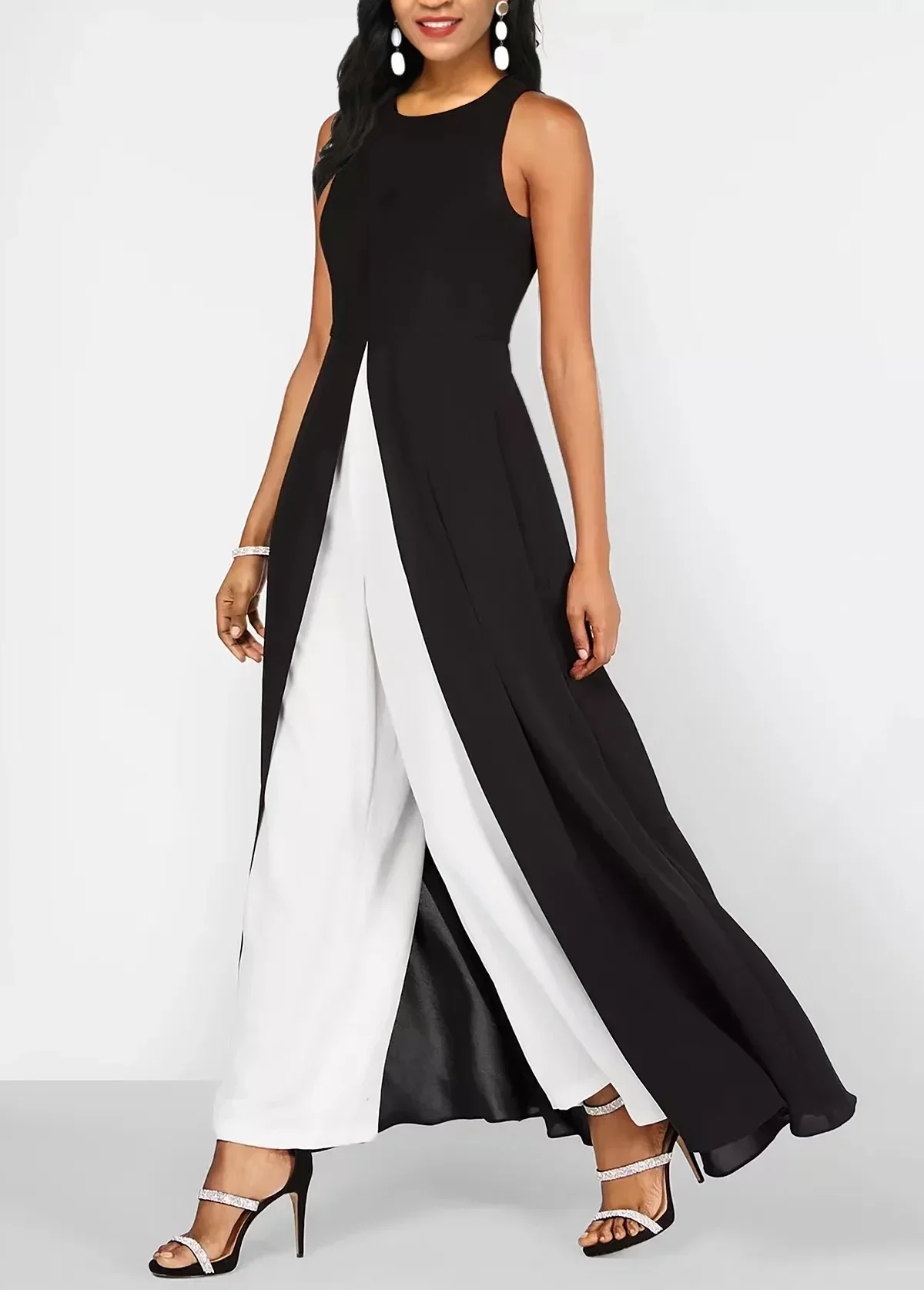 Elegant Jumpsuit Women 2025 Summer Office Lady Suit Playsuit Overalls O Neck Sleeveless Fashion Casual Patchwork Romper Spring
Elegant Jumpsuit Women 2025 Summer Office Lady Suit Playsuit Overalls O Neck Sleeveless Fashion Casual Patchwork Romper Spring