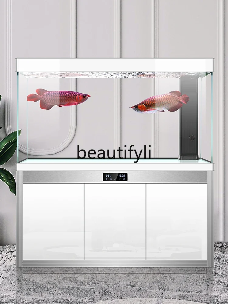 Living room large floor-to-ceiling household entrance ecological tank bottom filter goldfish tank dragon fish tank
Living room large floor-to-ceiling household entrance ecological tank bottom filter goldfish tank dragon fish tank