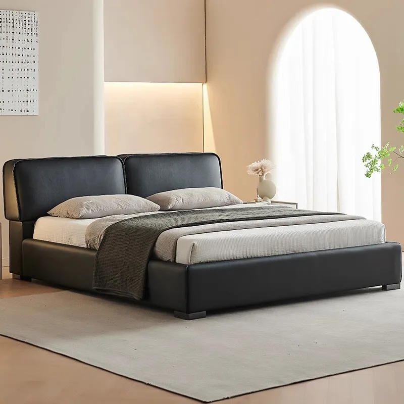 Customizable big black cow bed first layer cowhide master bedroom high-end atmospheric soft bag Italian modern simple double
Customizable big black cow bed first layer cowhide master bedroom high-end atmospheric soft bag Italian modern simple double