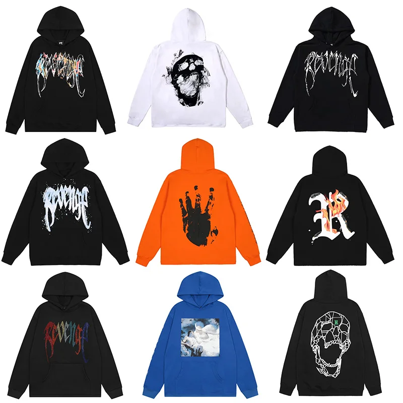 Trendy Revenge Hoodie American Style Men's Loose Fleece Lined Skull Head Print Casual Sweatshirt Streetwear Autumn Winter
Trendy Revenge Hoodie American Style Men's Loose Fleece Lined Skull Head Print Casual Sweatshirt Streetwear Autumn Winter