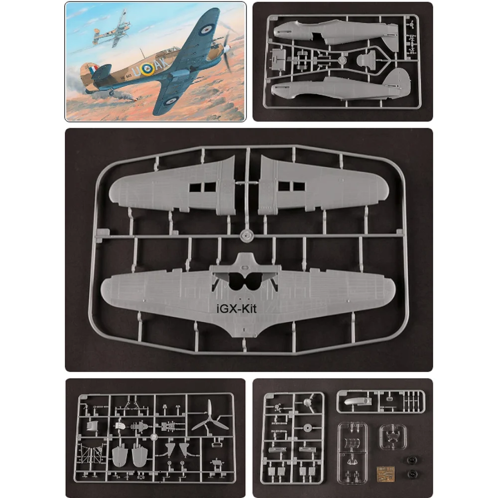 HobbyBoss 81779 1/48 Scale British Hurricane Mk IIC TROP Fighter Aircraft Plane Airplane Plastic Assembly Model Building Kit
HobbyBoss 81779 1/48 Scale British Hurricane Mk IIC TROP Fighter Aircraft Plane Airplane Plastic Assembly Model Building Kit