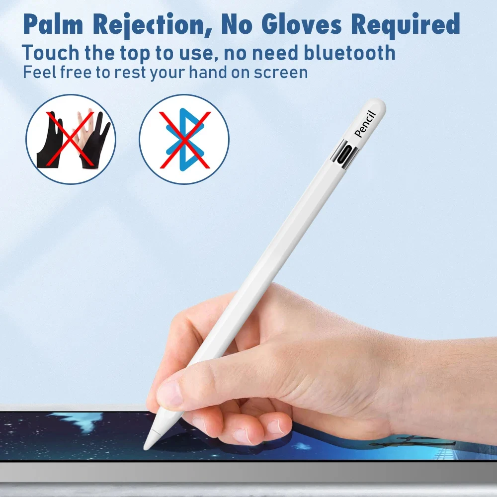 Стилус для iPad, USB-C, для планшетов iOS, с функцией отталкивания ладони, чувствительностью к наклону и давлению, с индикатором заряда, для iPad 6, 7, 8, 9, 10, Pro 3, 4, 5
Стилус для iPad, USB-C, для планшетов iOS, с функцией отталкивания ладони, чувствительностью к наклону и давлению, с индикатором заряда, для iPad 6, 7, 8, 9, 10, Pro 3, 4, 5