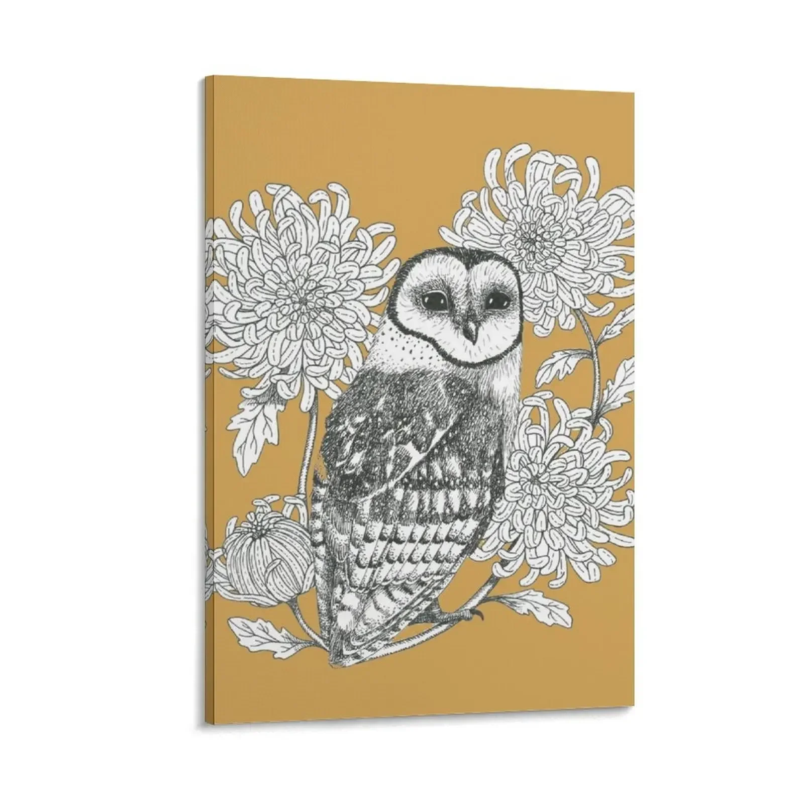 owl and chrysanthemums on orange brown background Canvas Painting interior paintings Wall posters anime posters
owl and chrysanthemums on orange brown background Canvas Painting interior paintings Wall posters anime posters