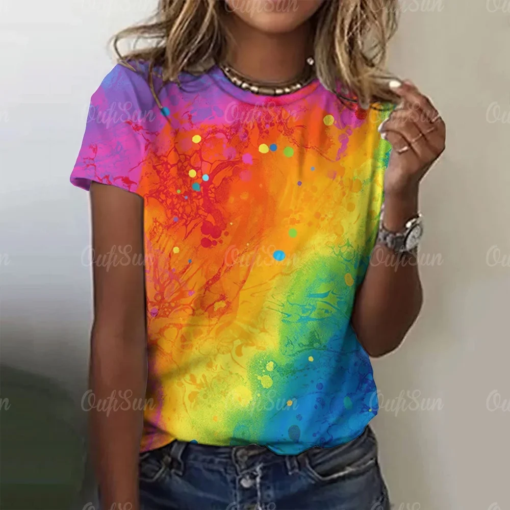 New Glitter Sparkle T-Shirt Rainbow Colorful Print Trendy T Shirts Short Sleeves Casual Tshirt Beach Printed Top Tees Large Size
New Glitter Sparkle T-Shirt Rainbow Colorful Print Trendy T Shirts Short Sleeves Casual Tshirt Beach Printed Top Tees Large Size