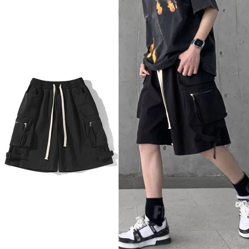 Summer men's work shorts Harajuku wind high street Japanese straight loose casual beach outdoor multi-pocket tie rope party pant
Summer men's work shorts Harajuku wind high street Japanese straight loose casual beach outdoor multi-pocket tie rope party pant
