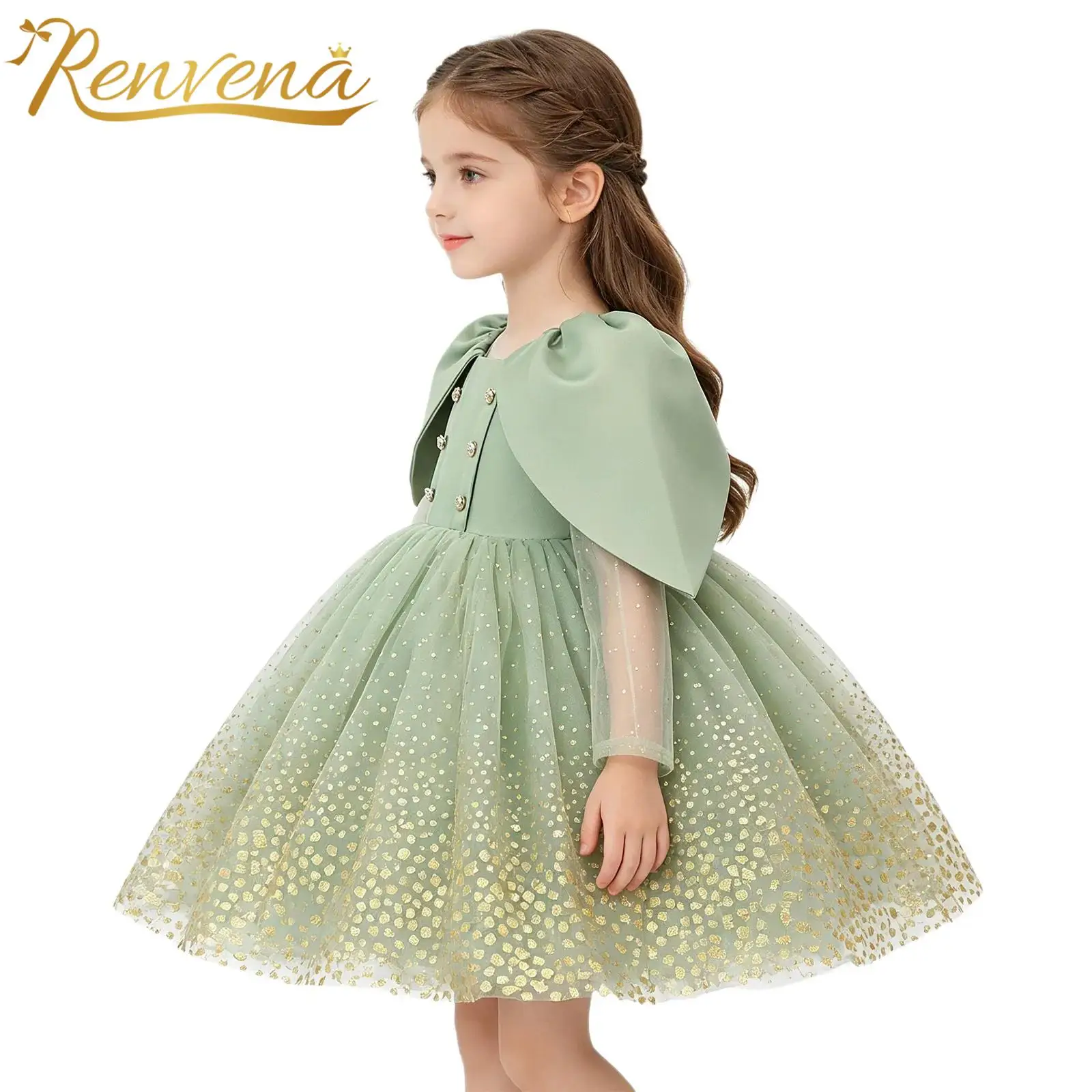 Girls Elegant Dresses Pageant Outfits Flower Girl Clothes Formal Party Gown with Cape Sequins Wedding Birthday Princess Dress
Girls Elegant Dresses Pageant Outfits Flower Girl Clothes Formal Party Gown with Cape Sequins Wedding Birthday Princess Dress