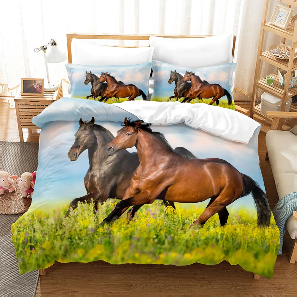 3D Horse Printing Duvet Cover Animal Bedding Set Twin Full Double Queen King Size for Teens Soft Polyester Comforter Cover
3D Horse Printing Duvet Cover Animal Bedding Set Twin Full Double Queen King Size for Teens Soft Polyester Comforter Cover