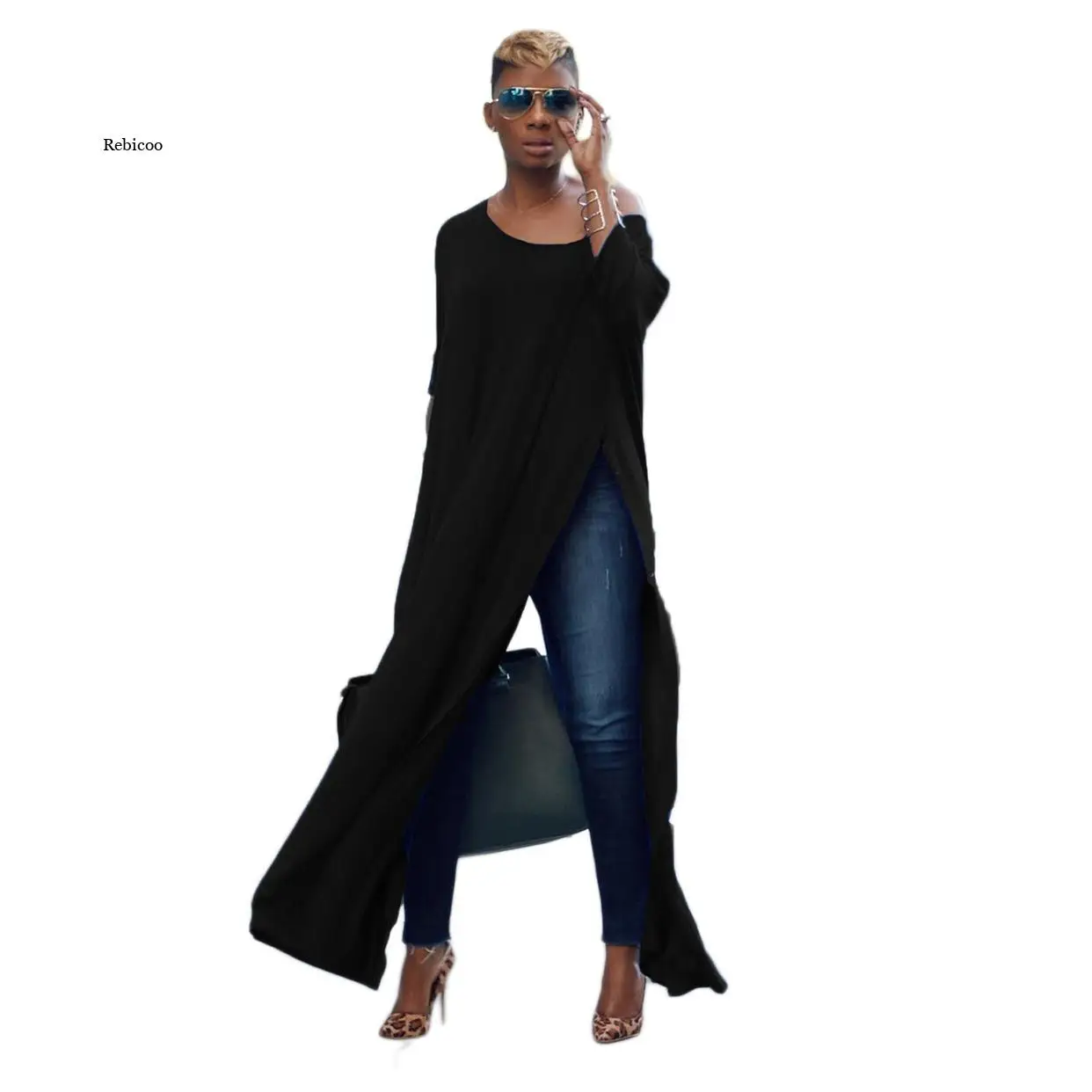 2022 Casual Women Solid Off Shoulder Half Sleeve Dress Spring Summer Female High Split Party Long Shirt Vestido Blouse Tops
2022 Casual Women Solid Off Shoulder Half Sleeve Dress Spring Summer Female High Split Party Long Shirt Vestido Blouse Tops