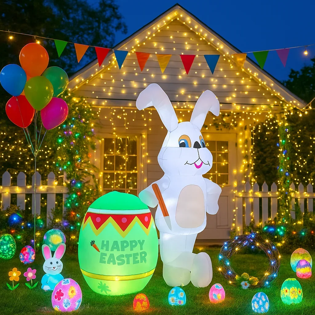 Надувной пасхальный кролик на грибе, 2,07 м, с LED-подсветкой, для двора, надувное украшение для пасхального праздника
Надувной пасхальный кролик на грибе, 2,07 м, с LED-подсветкой, для двора, надувное украшение для пасхального праздника