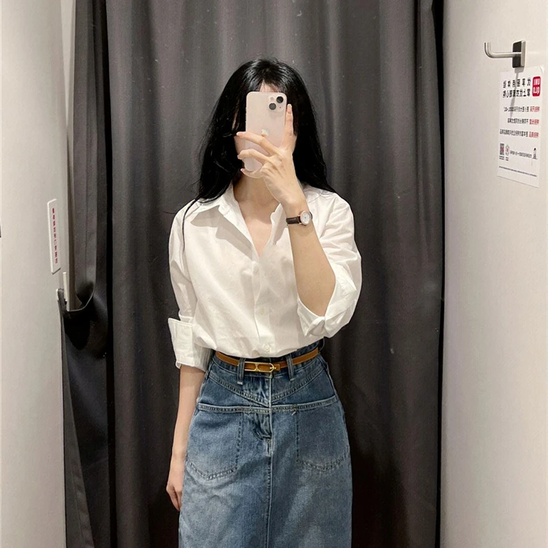 Autumn Winter Thin Fleece Lined Pure Color Hong Kong Style Women's Shirt Long Sleeve Professional Top Trendy Commute Style Lo...
Autumn Winter Thin Fleece Lined Pure Color Hong Kong Style Women's Shirt Long Sleeve Professional Top Trendy Commute Style Lo...