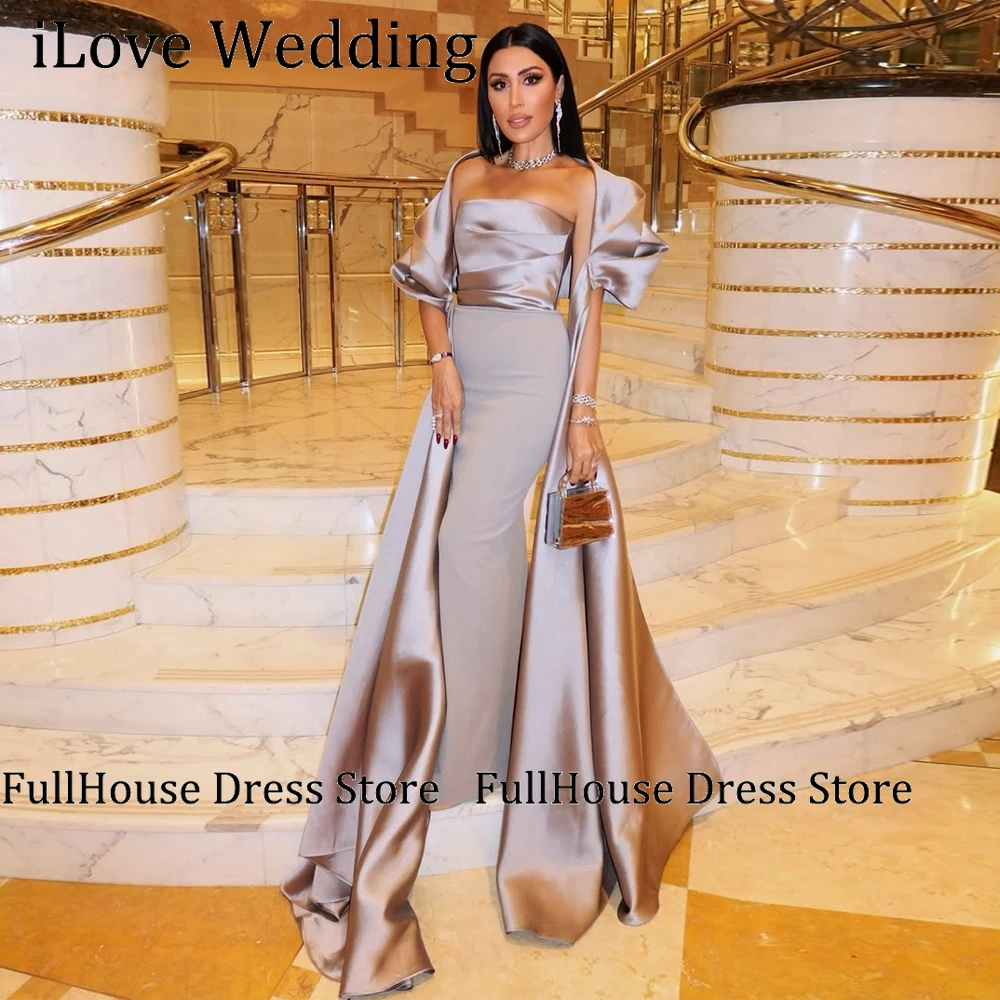 Customized Satin Evening Dresses for Women Strapless Modern Pleated Prom Dress Gray Long Gowns for Wedding Guest Elegant
Customized Satin Evening Dresses for Women Strapless Modern Pleated Prom Dress Gray Long Gowns for Wedding Guest Elegant