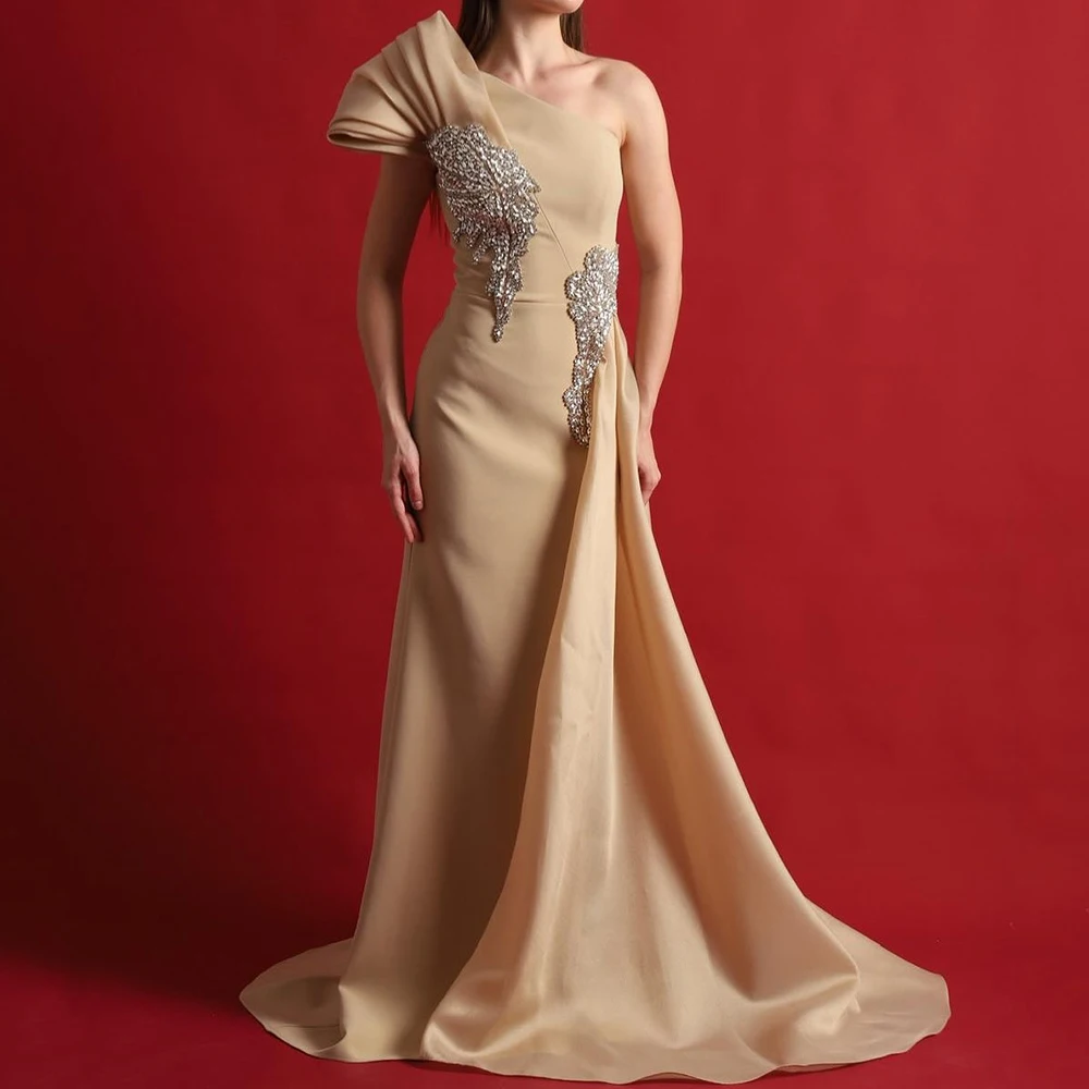 Вечерние платья русалки по индивидуальному заказу длиной до пола, платье для выпускного без рукавов на одно плечо, модное простое драпированное вечернее платье с кристаллами
Вечерние платья русалки по индивидуальному заказу длиной до пола, платье для выпускного без рукавов на одно плечо, модное простое драпированное вечернее платье с кристаллами